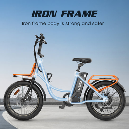 Hidoes C6 Folding Electric Bike – 250 W Rear Hub Motor, 36 V 13 Ah Battery, 20″×3.0″ Fat Tires, 18.6 mph (30 km/h) Top Speed, 18.6–21.7 mi (30–35 km) Range, 7-Speed Shimano Gears, Full Suspension Frame - 2025 Edition – Current Market Release