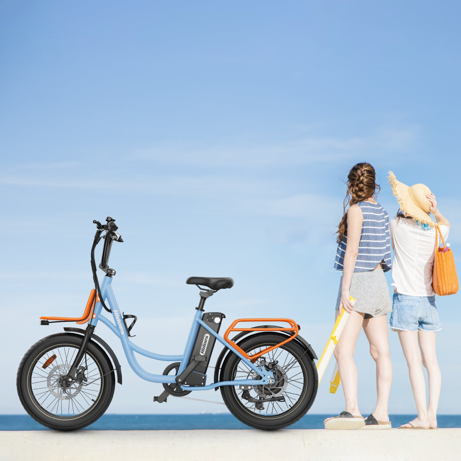Hidoes C6 Folding Electric Bike – 250 W Rear Hub Motor, 36 V 13 Ah Battery, 20″×3.0″ Fat Tires, 18.6 mph (30 km/h) Top Speed, 18.6–21.7 mi (30–35 km) Range, 7-Speed Shimano Gears, Full Suspension Frame - 2025 Edition – Current Market Release