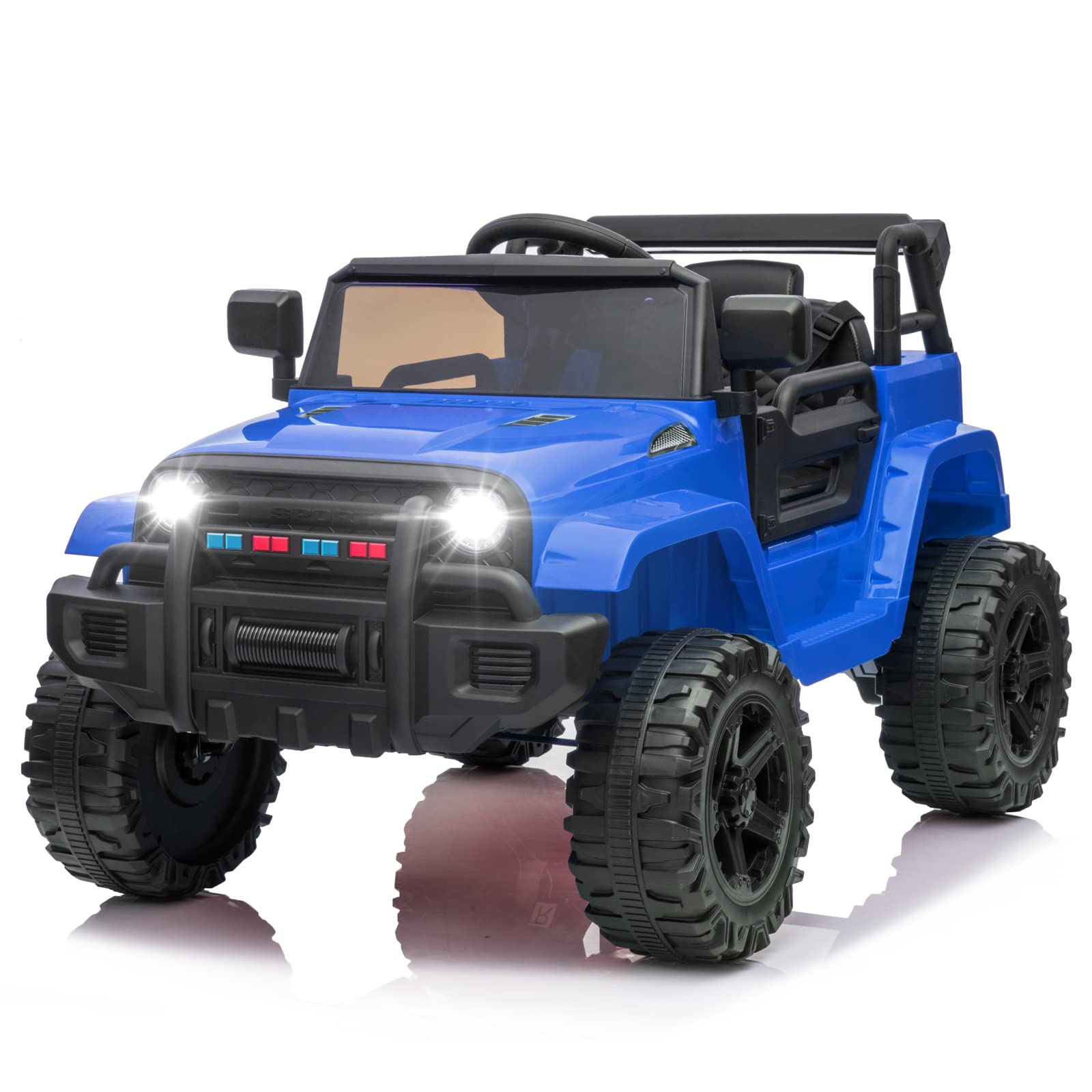 JOYMOR 12V Kids Ride On Truck – Remote Control, MP3, USB & LED Lights