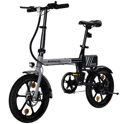 crossbike mit beleuchtung Koolux X1 Klappbares Elektrofahrrad Leichter Urbaner Pendler mit Beleuchtung bis 32 Km/h – Punk Ride
