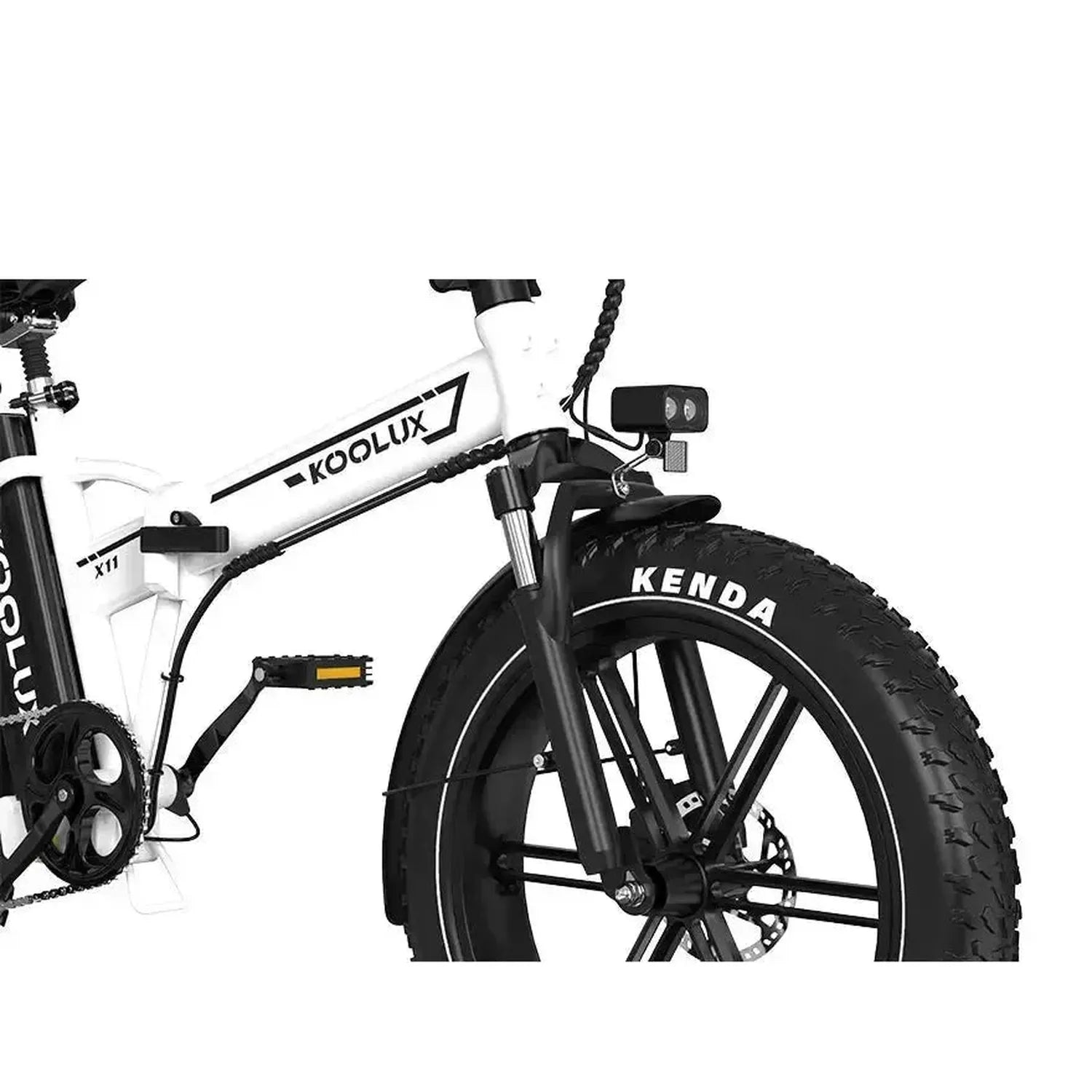 Koolux X11 Foldable Electric Bike Fat Tyre Dual Battery with Suspension up to 45 Km/h