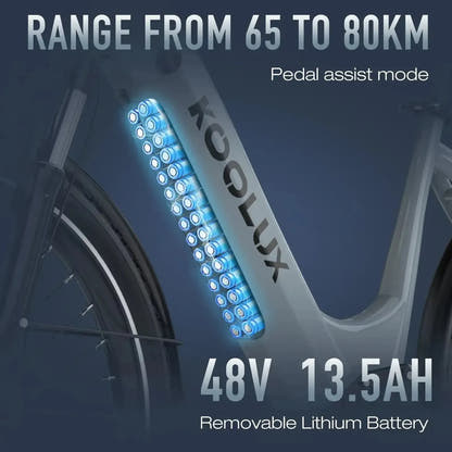 Koolux X2 Electric Bike Long Range Commuter with Suspension and Lights up to 45 Km/h