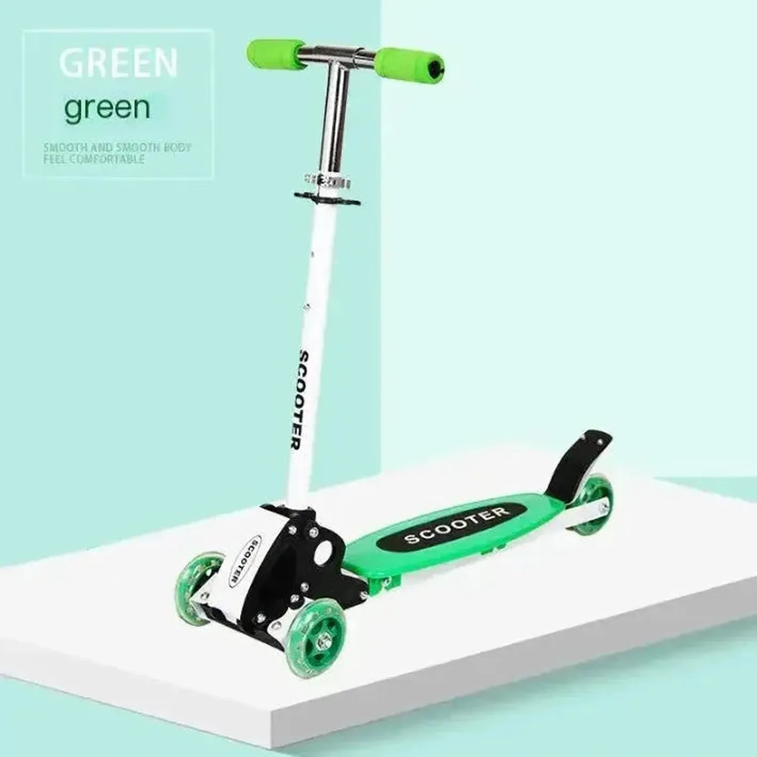 Kids 3 Wheel Balance Scooter Foldable Stable Ride for Ages 3 to 6