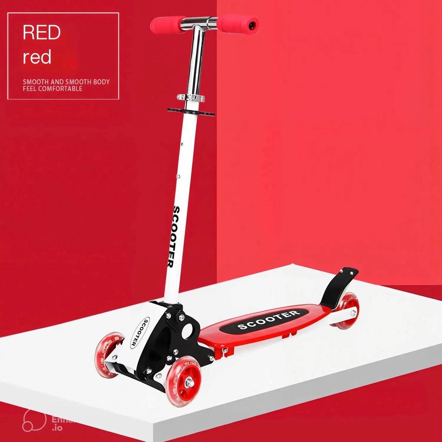 Kids 3 Wheel Balance Scooter Foldable Stable Ride for Ages 3 to 6