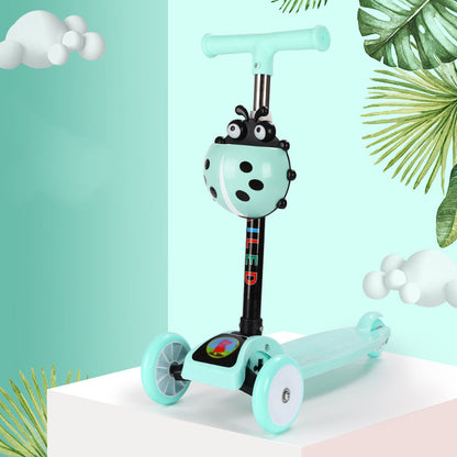 Kids Scooter & Ladybug Ride On Toy – Carbon Steel, Basket Options & Fun Colours