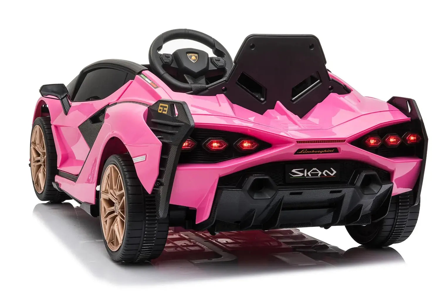 Licensed Lamborghini Sian 6V Kids Electric Ride-On Car with Remote, Opening Doors