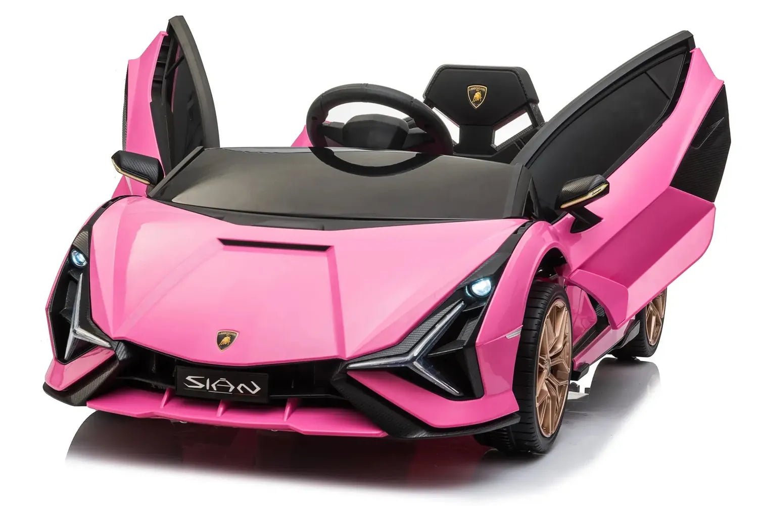 Licensed Lamborghini Sian 6V Kids Electric Ride-On Car with Remote, Opening Doors