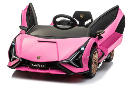Licensed Lamborghini Sian 6V Kids Electric Ride-On Car with Remote, Opening Doors