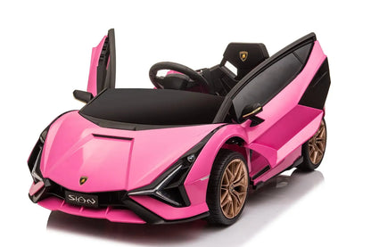 Licensed Lamborghini Sian 6V Kids Electric Ride-On Car with Remote, Opening Doors