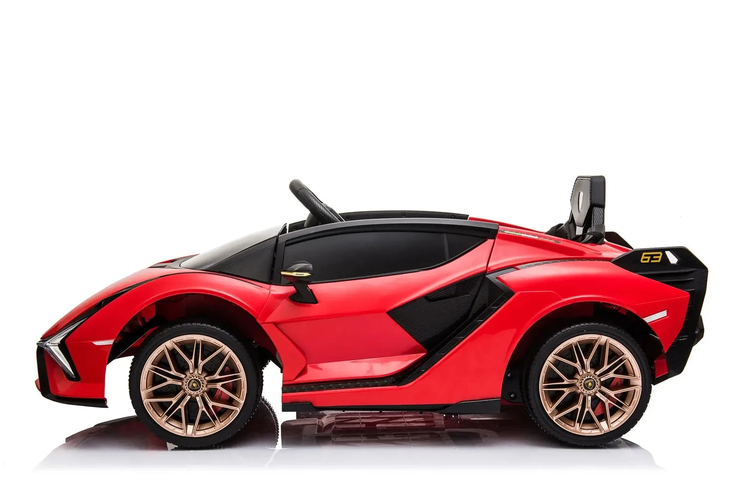 Licensed Lamborghini Sian 6V Kids Electric Ride-On Car with Remote, Opening Doors