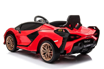 Licensed Lamborghini Sian 6V Kids Electric Ride-On Car with Remote, Opening Doors
