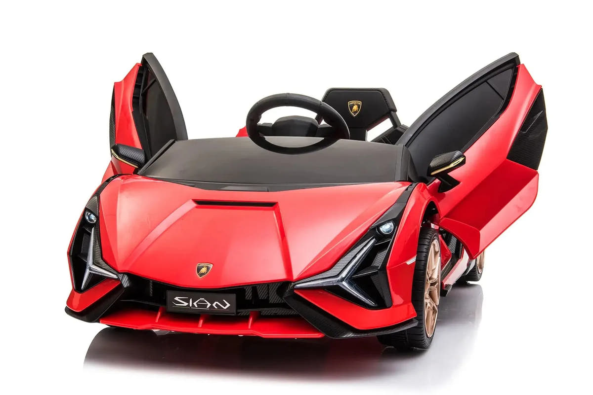 Licensed Lamborghini Sian 6V Kids Electric Ride-On Car with Remote, Opening Doors