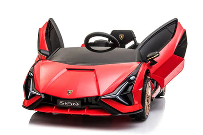 Licensed Lamborghini Sian 6V Kids Electric Ride-On Car with Remote, Opening Doors