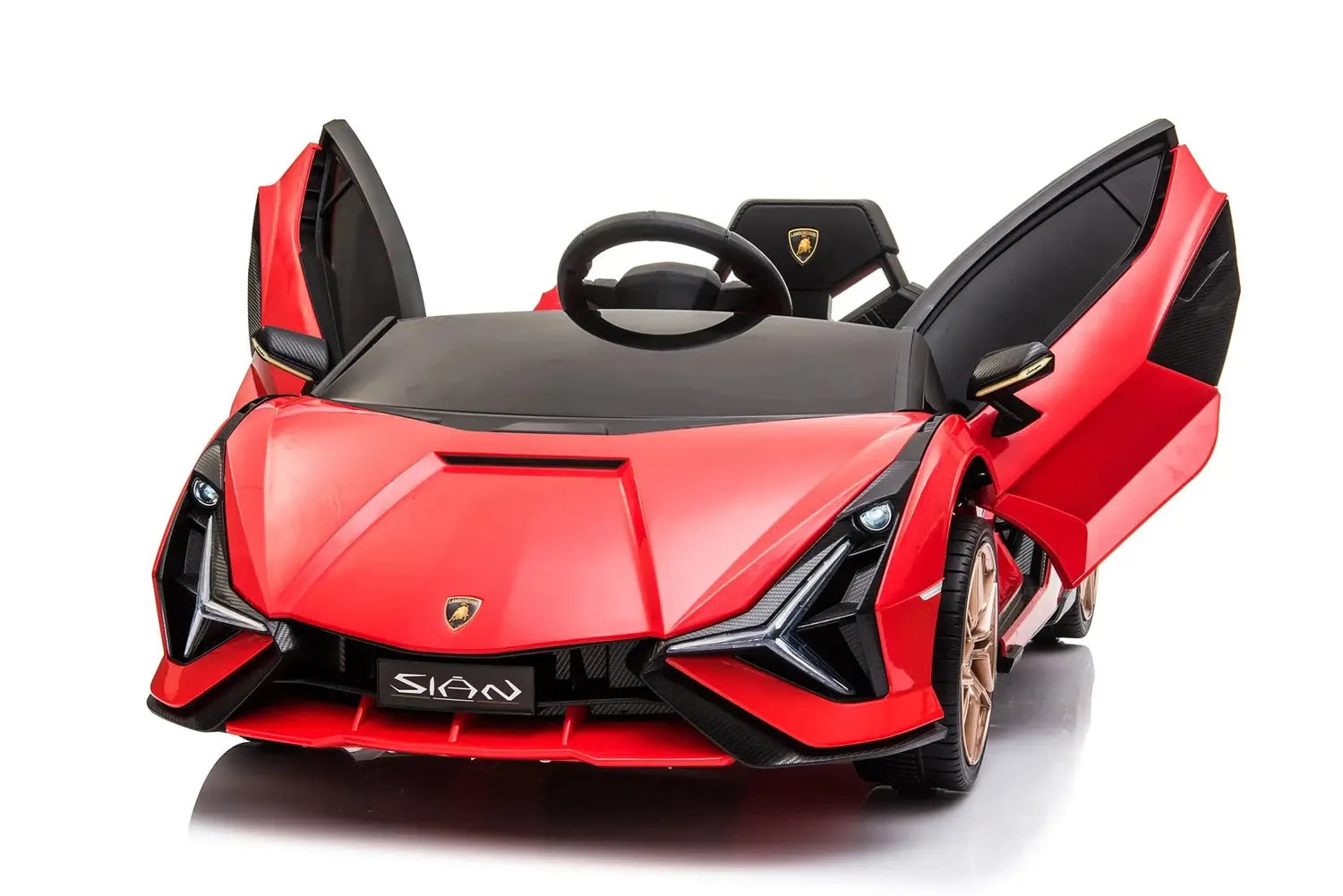 Licensed Lamborghini Sian 6V Kids Electric Ride-On Car with Remote, Opening Doors