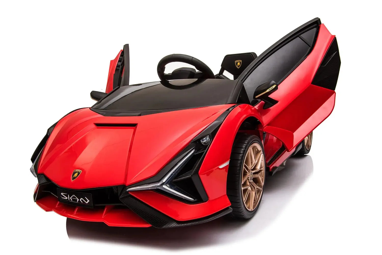 Licensed Lamborghini Sian 6V Kids Electric Ride-On Car with Remote, Opening Doors