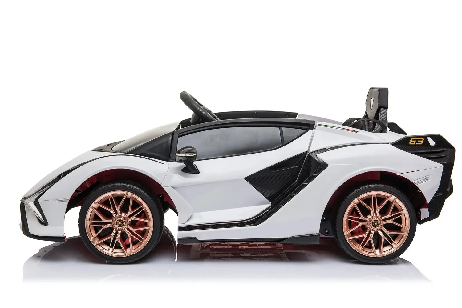Licensed Lamborghini Sian 6V Kids Electric Ride-On Car with Remote, Opening Doors