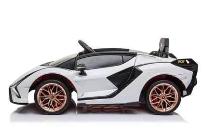 Licensed Lamborghini Sian 6V Kids Electric Ride-On Car with Remote, Opening Doors