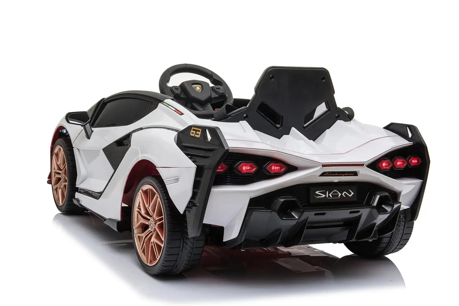 Licensed Lamborghini Sian 6V Kids Electric Ride-On Car with Remote, Opening Doors