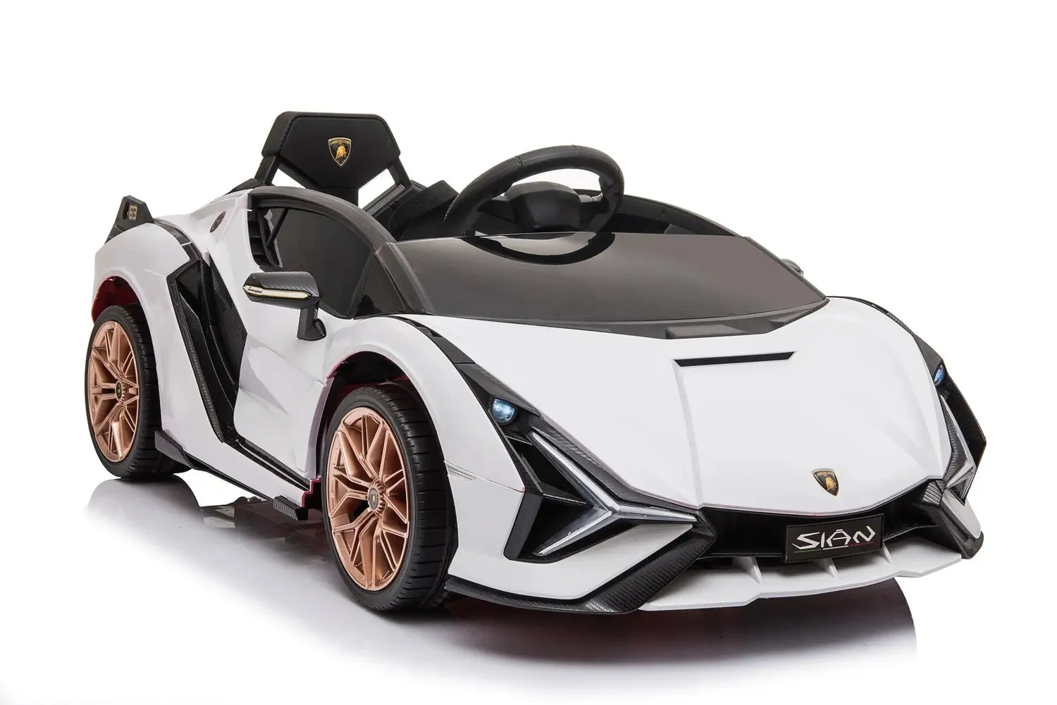 Licensed Lamborghini Sian 6V Kids Electric Ride-On Car with Remote, Opening Doors