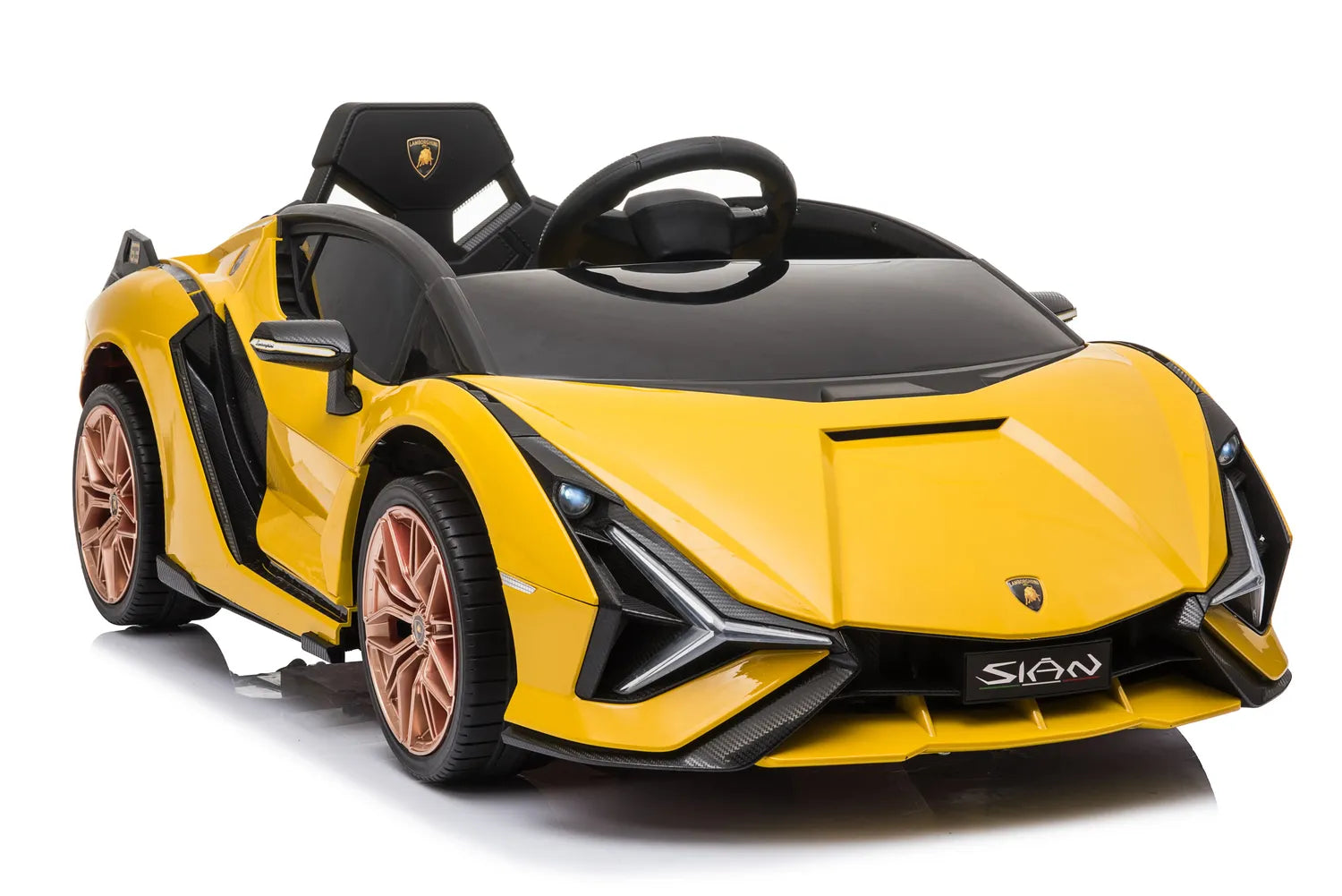 Licensed Lamborghini Sian 6V Kids Electric Ride-On Car with Remote, Opening Doors