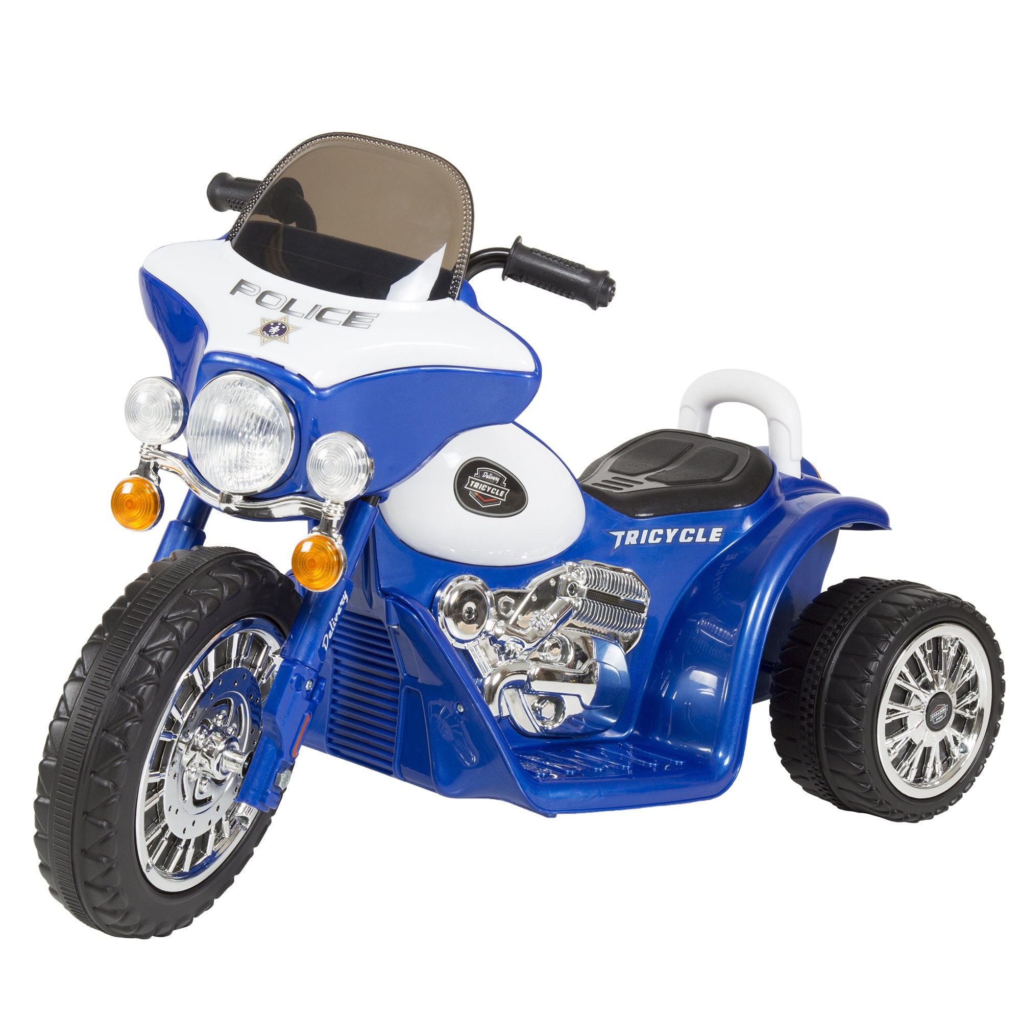 Lil Rider Kids Police Motorcycle Trike – 3 Wheel Battery Powered Ride On Toy