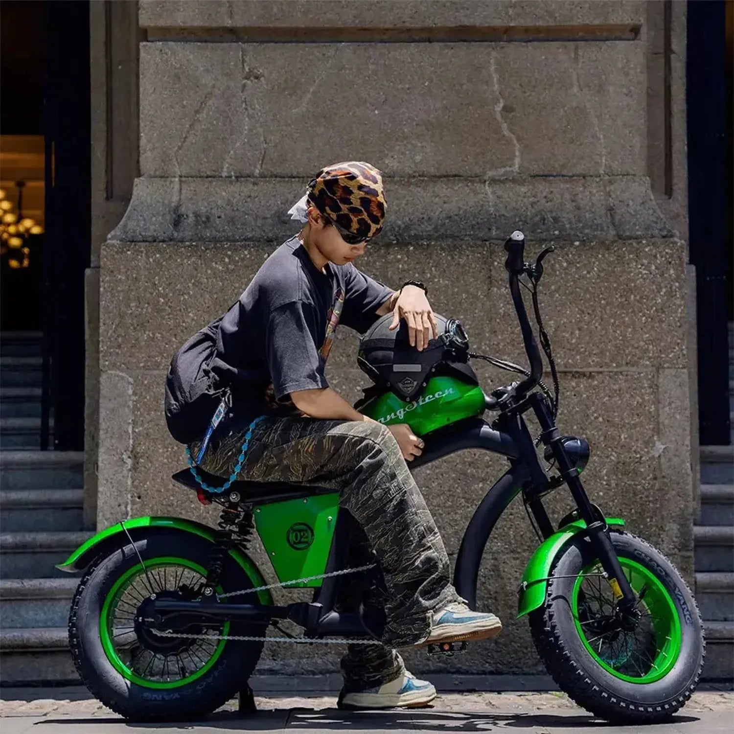 Mangosteen FT02 Electric Bike Chopper Style Long Range Cruiser up to 50 Km/h