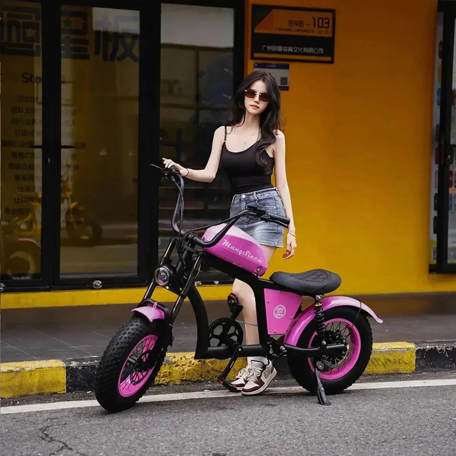 Mangosteen FT02 Mini Electric Bike Fat Tyre Long Range with LCD up to 50 Km/h