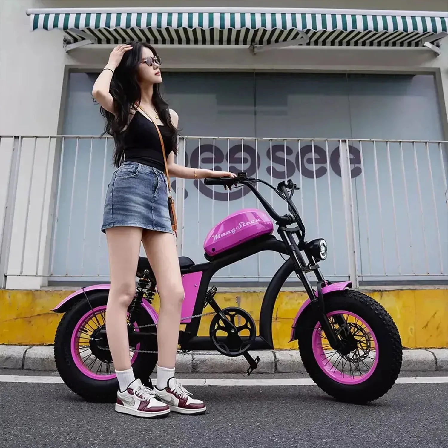 Mangosteen FT02 Mini Electric Bike Fat Tyre Long Range with LCD up to 50 Km/h
