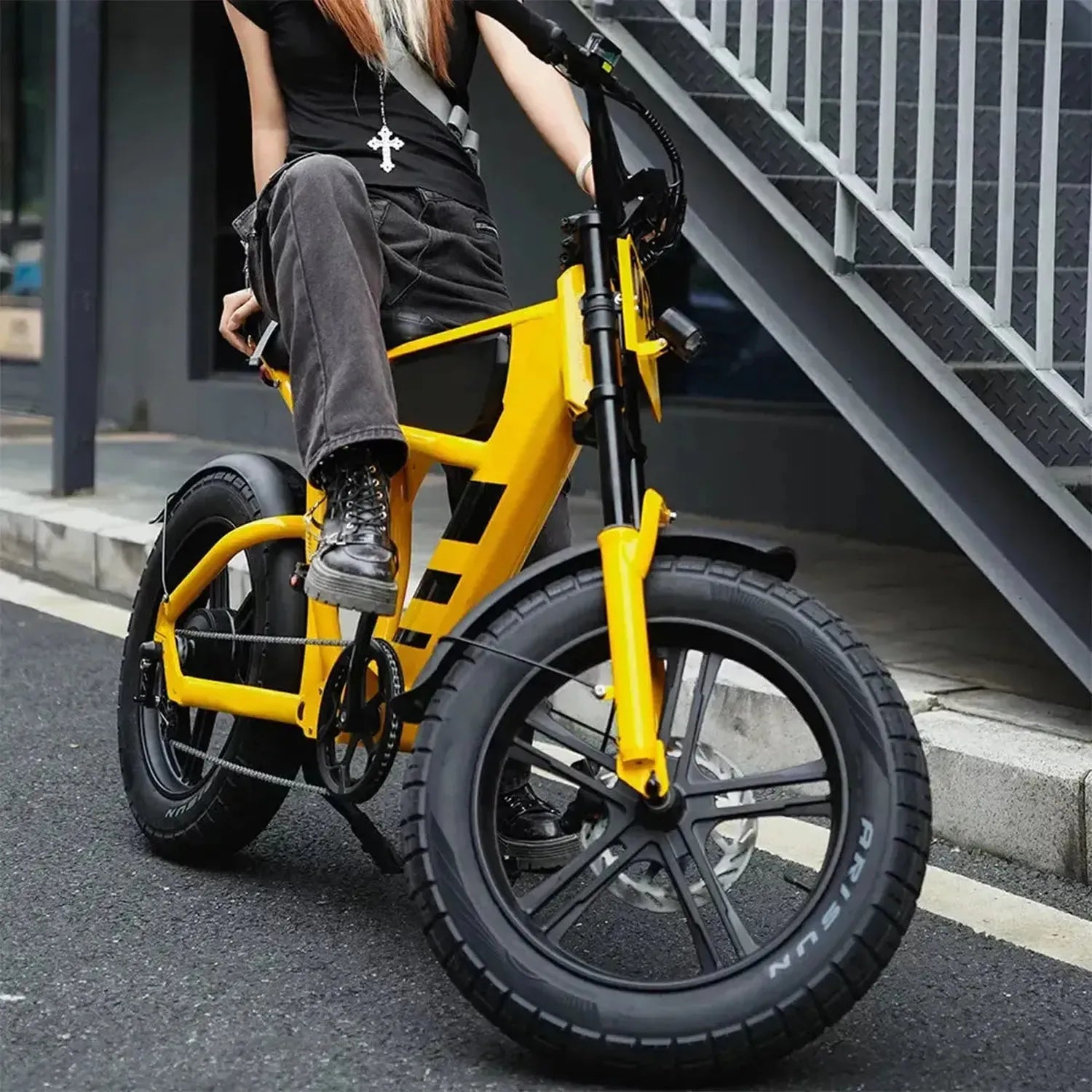 Mangosteen FT03 Electric Bike Fat Tyre Long Range with Hydraulic Brakes up to 50 Km/h