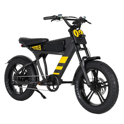 Mangosteen FT03 Electric Bike Fat Tyre Long Range with Hydraulic Brakes up to 50 Km/h
