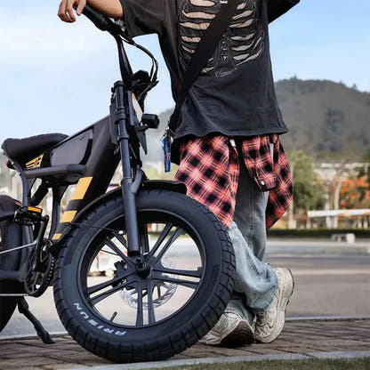 Mangosteen FT03 Electric Bike Fat Tyre Long Range with Hydraulic Brakes up to 50 Km/h