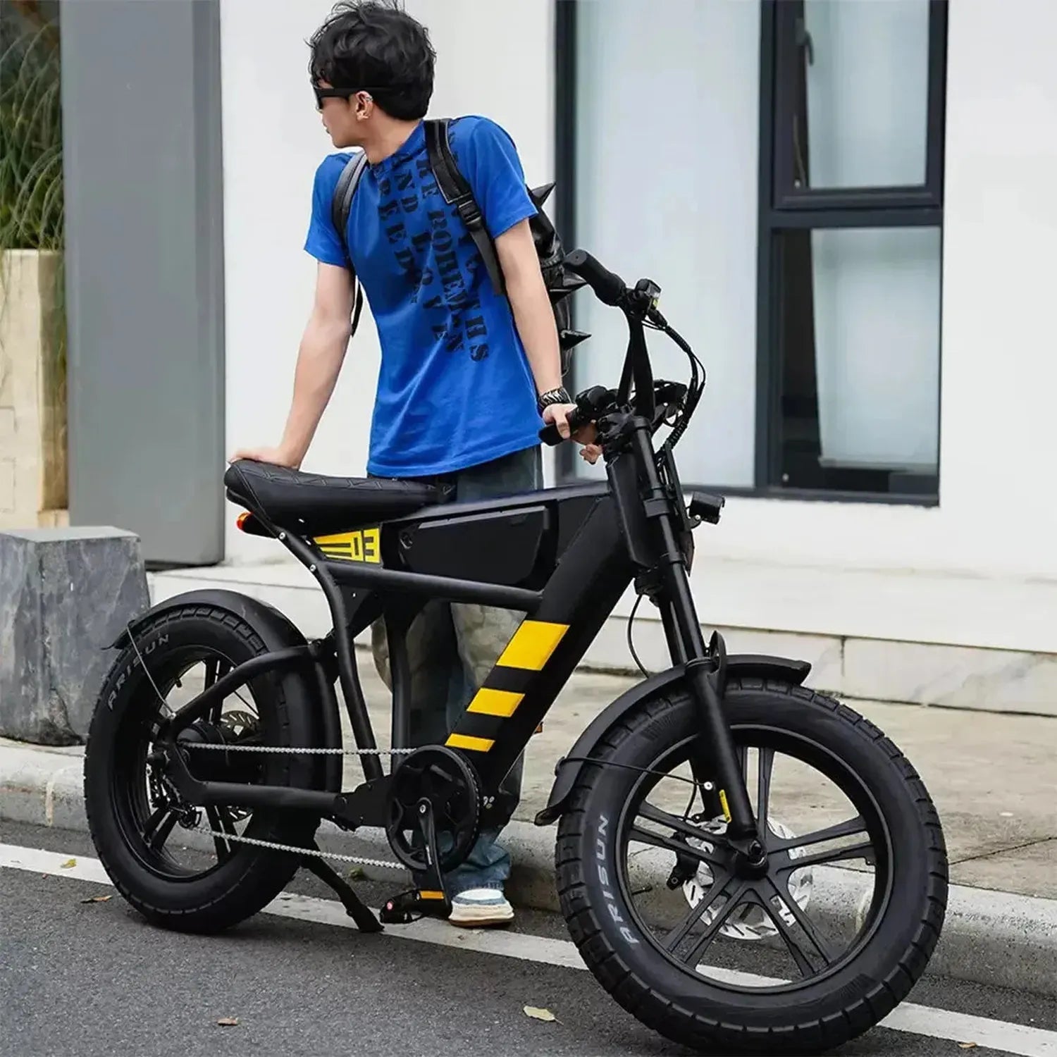 Mangosteen FT03 Electric Bike Fat Tyre Long Range with Hydraulic Brakes up to 50 Km/h
