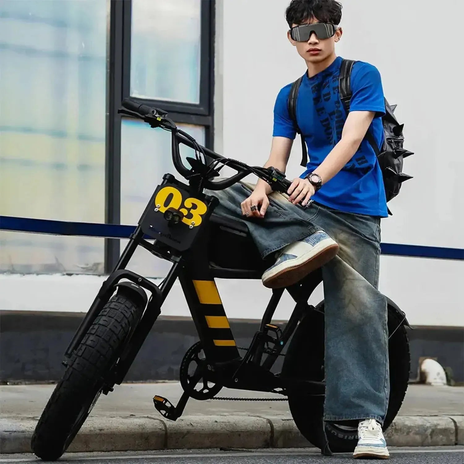 Mangosteen FT03 Electric Bike Fat Tyre Long Range with Hydraulic Brakes up to 50 Km/h