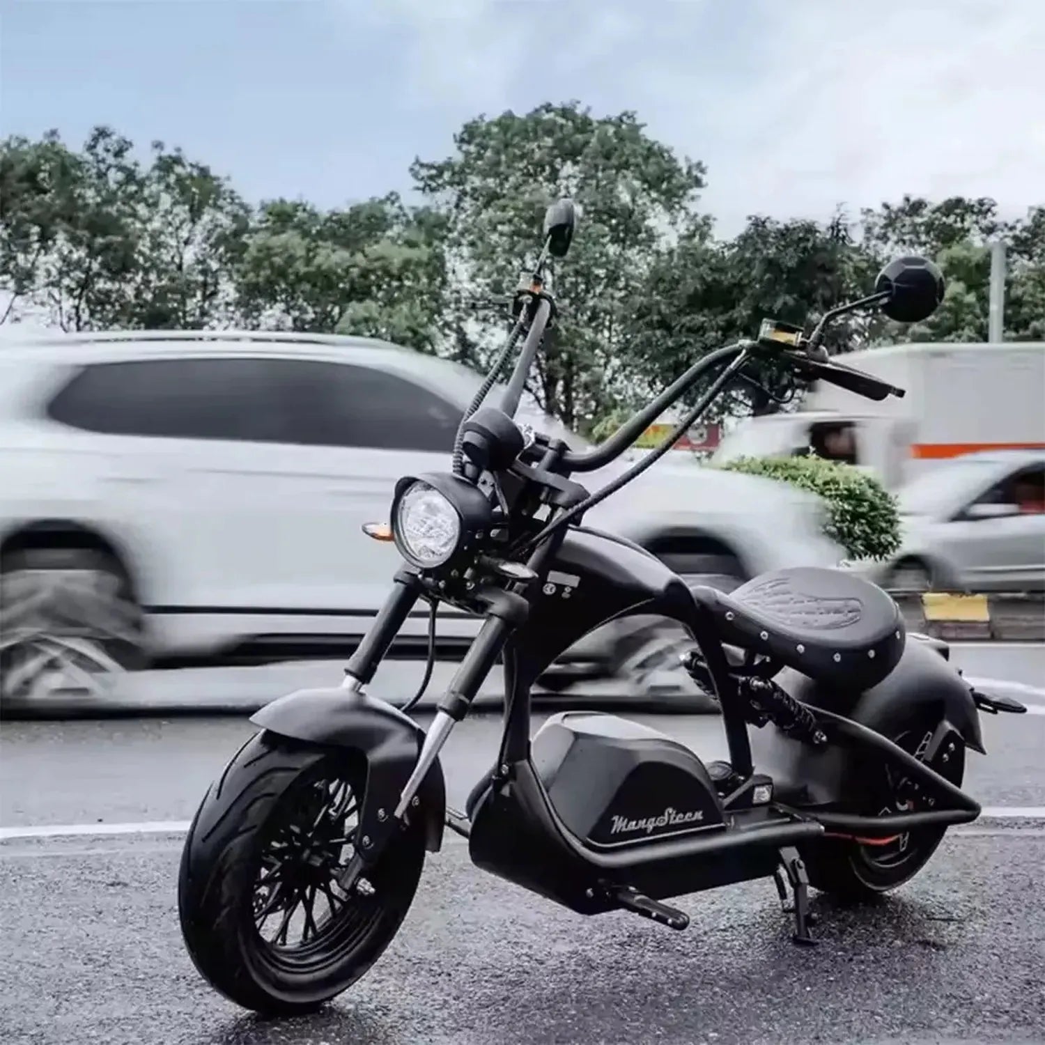 Mangosteen M1PS Knight Electric Bike Chopper Style Fat Tyre Cruiser up to 80 Km/h