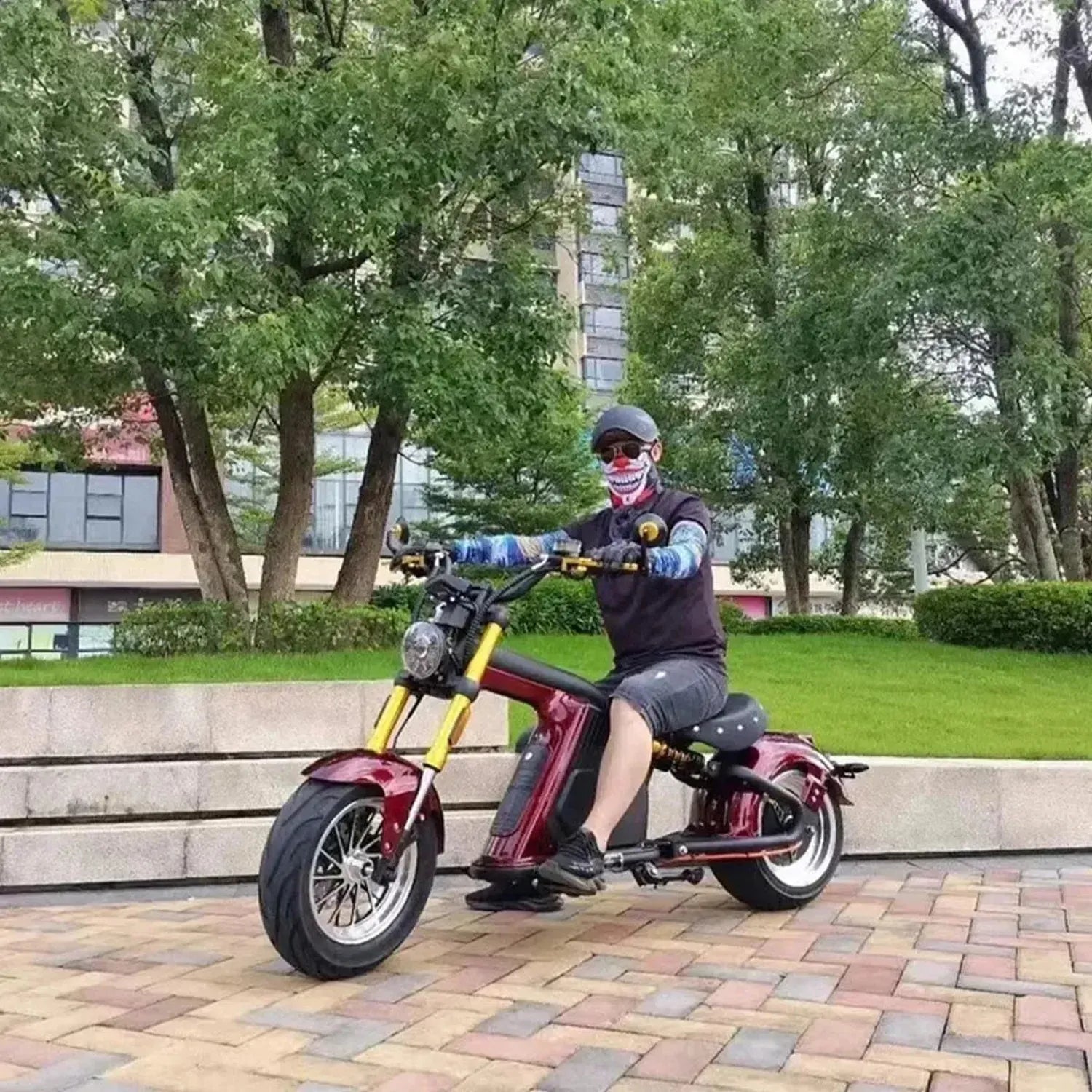 Mangosteen M8S Electric Bike Chopper Style Long Range Cruiser up to 80 Km/h