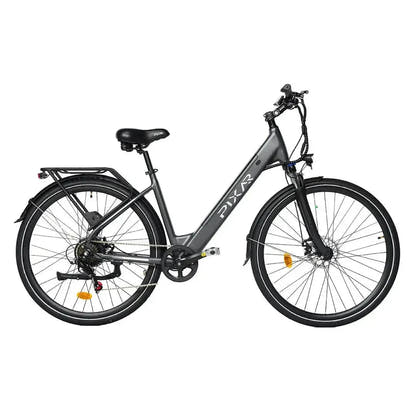 PIXAR City1 Electric Bike 700C Commuter with Rear Rack and LED Lights up to 32 Km/h