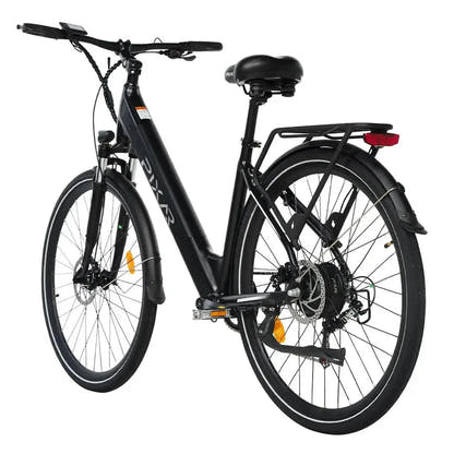 PIXAR City1 Electric Bike 700C Commuter with Rear Rack and LED Lights up to 32 Km/h