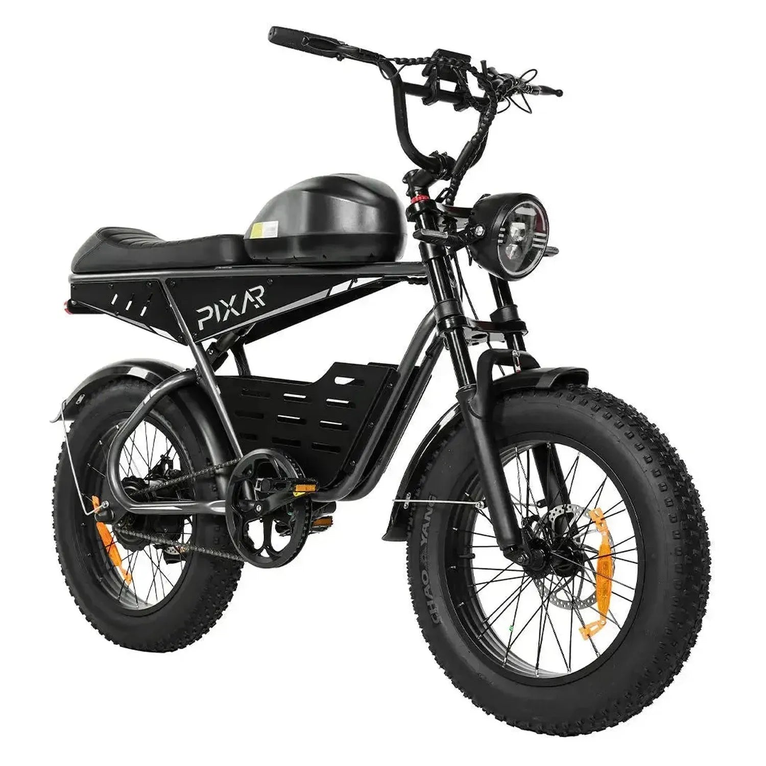 PIXAR SuperV Electric Bike Fat Tyre with Rear Rack and LED Lights up to 32 Km/h
