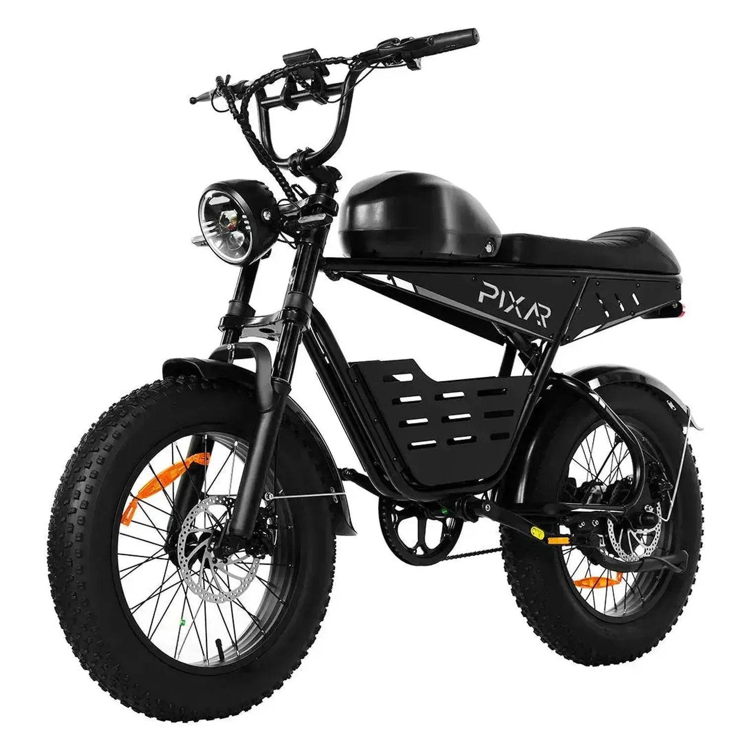 PIXAR SuperV Electric Bike Fat Tyre with Rear Rack and LED Lights up to 32 Km/h