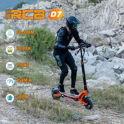 RCB D7 Electric Scooter Long Range Foldable with Suspension and App up to 45 Km/h