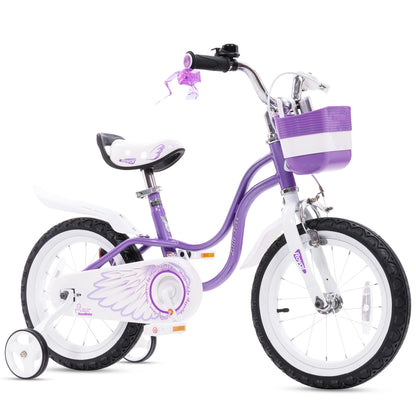 RoyalBaby Stargirl Kids Girls Bike Bicycle with Basket Training Wheels 14 Inch Purple