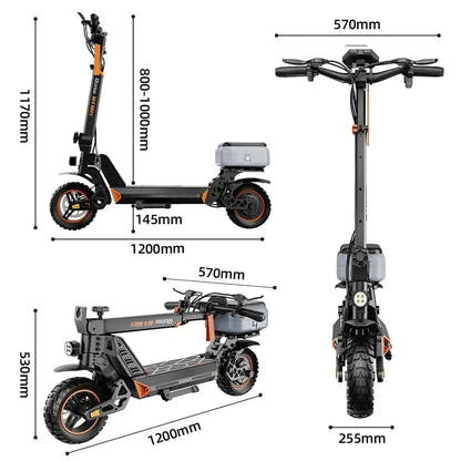 Ruitoo M4 Max Electric Scooter Long Range Foldable with Suspension up to 50 Km/h