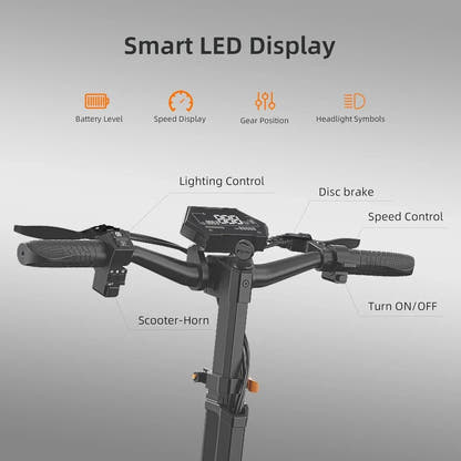 Ruitoo M5 Pro Electric Scooter Long Range Foldable with Suspension up to 55 Km/h