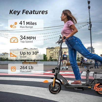 Ruitoo M5 Pro Electric Scooter Long Range Foldable with Suspension up to 55 Km/h