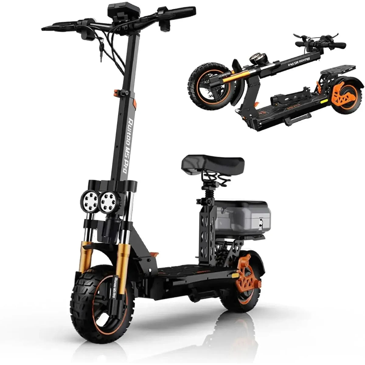 Ruitoo M5 Pro Electric Scooter Long Range Foldable with Suspension up to 55 Km/h