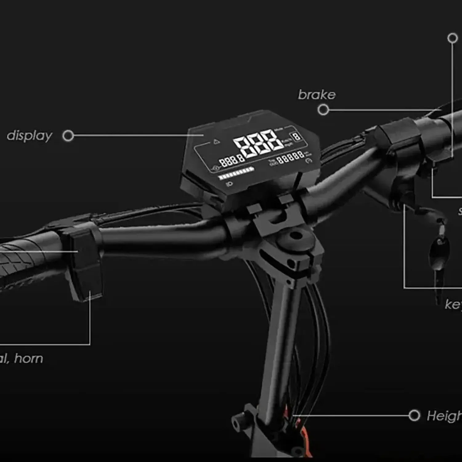 Ruitoo M5 Pro Electric Scooter Long Range Foldable with Suspension up to 55 Km/h