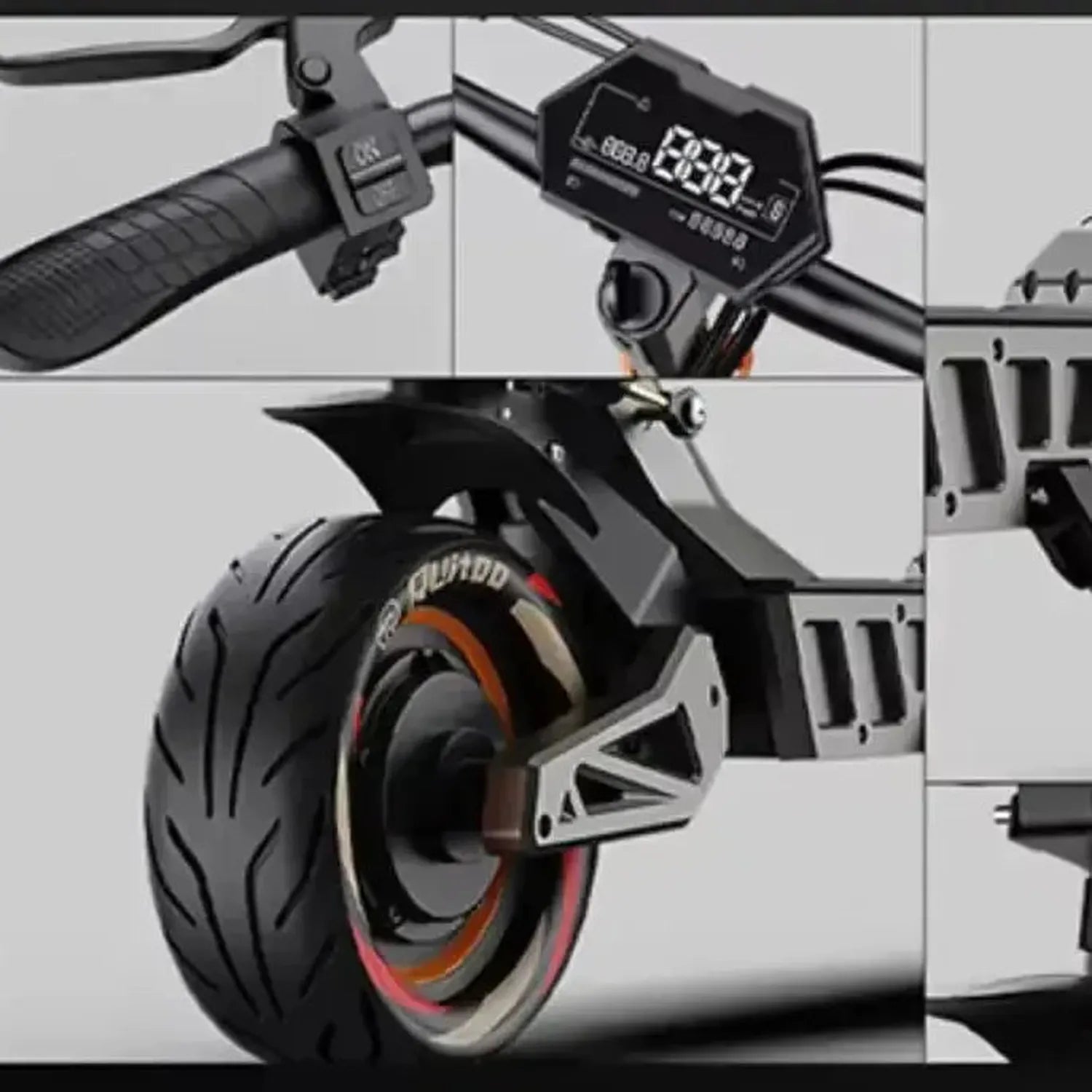 RUITOO M6 Max Electric Scooter Long Range Foldable with Hydraulic Brakes up to 80 Km/h