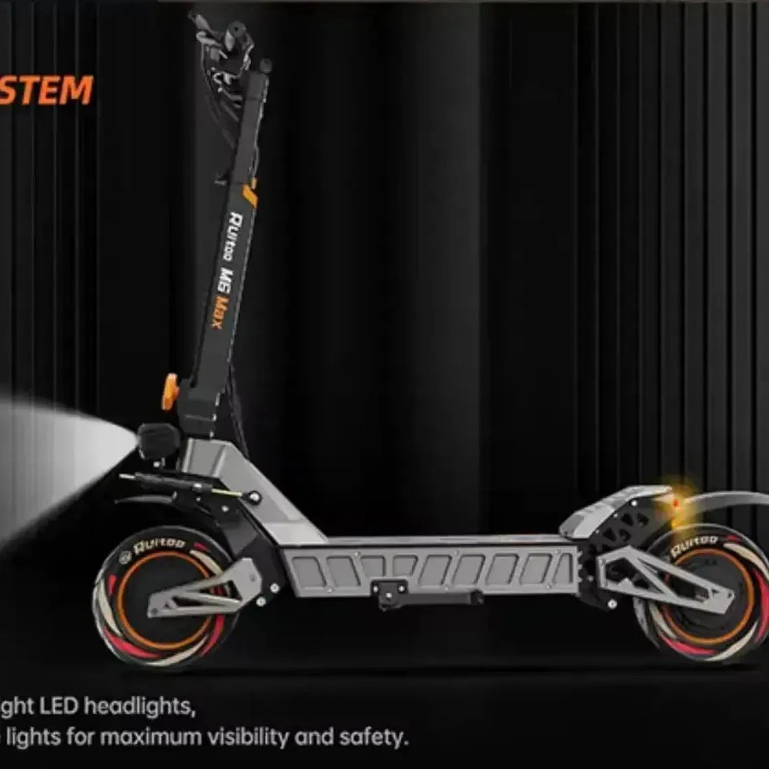 RUITOO M6 Max Electric Scooter Long Range Foldable with Hydraulic Brakes up to 80 Km/h