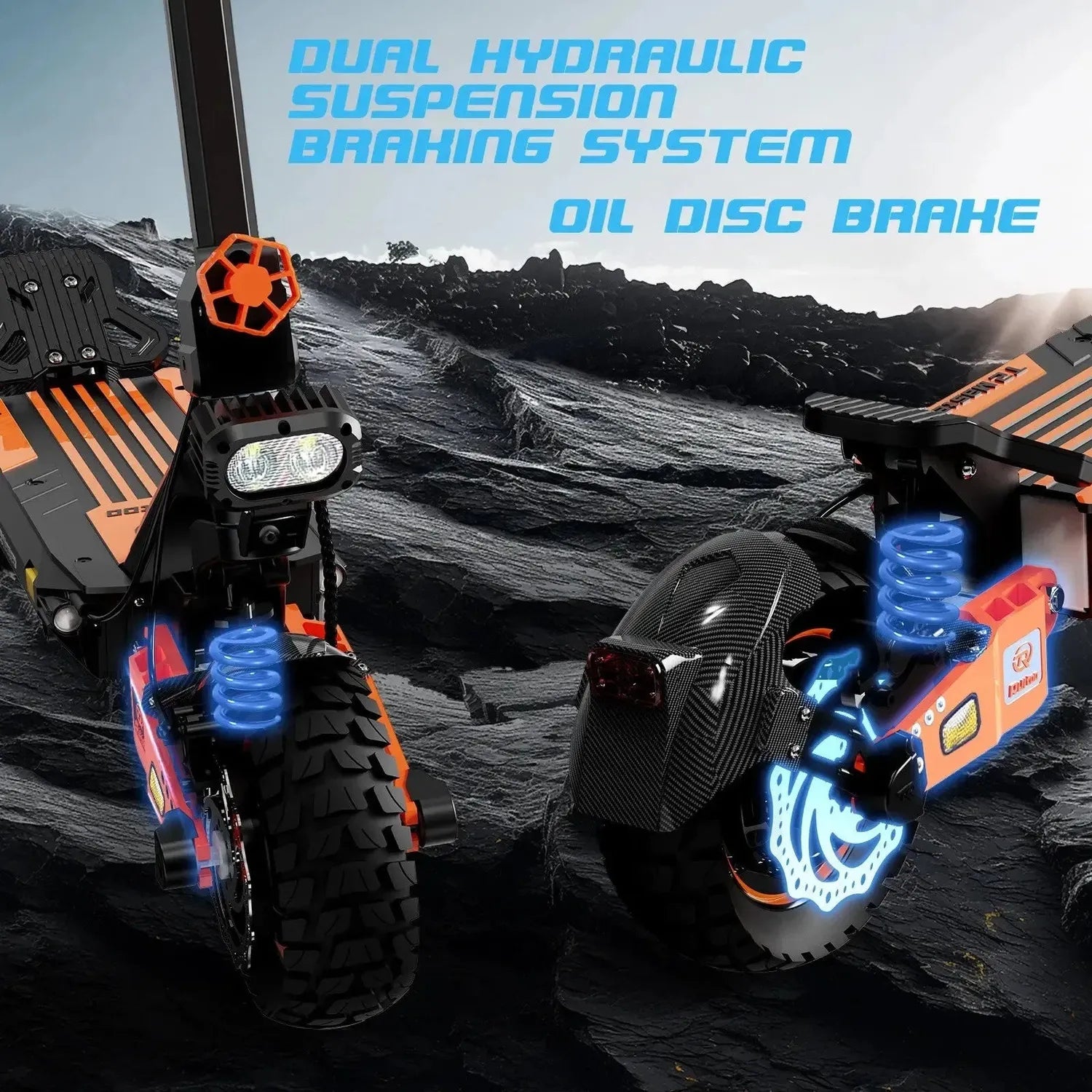 Ruitoo T2 Master Electric Scooter Long Range Off Road Foldable up to 70 Km/h