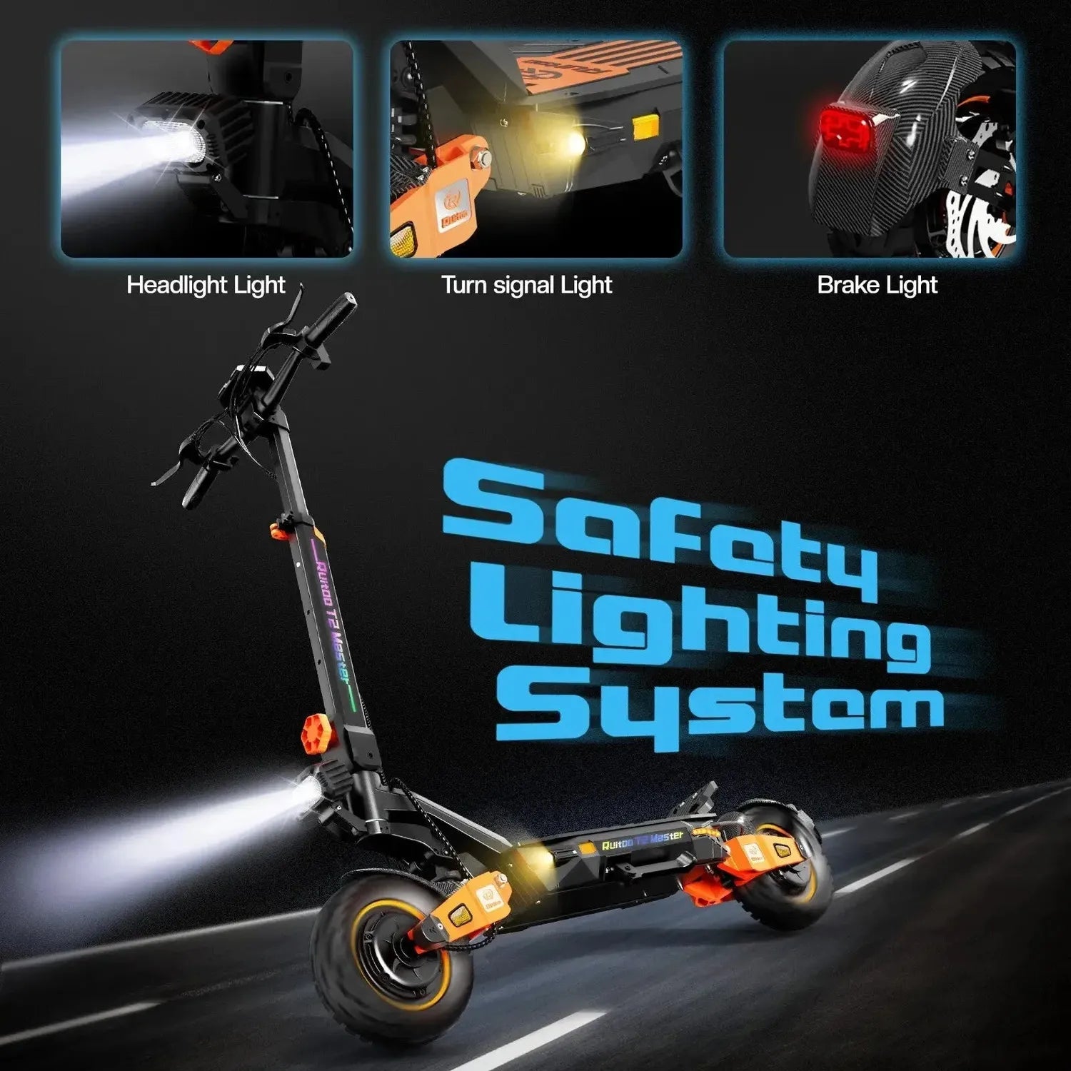 Ruitoo T2 Master Electric Scooter Long Range Off Road Foldable up to 70 Km/h